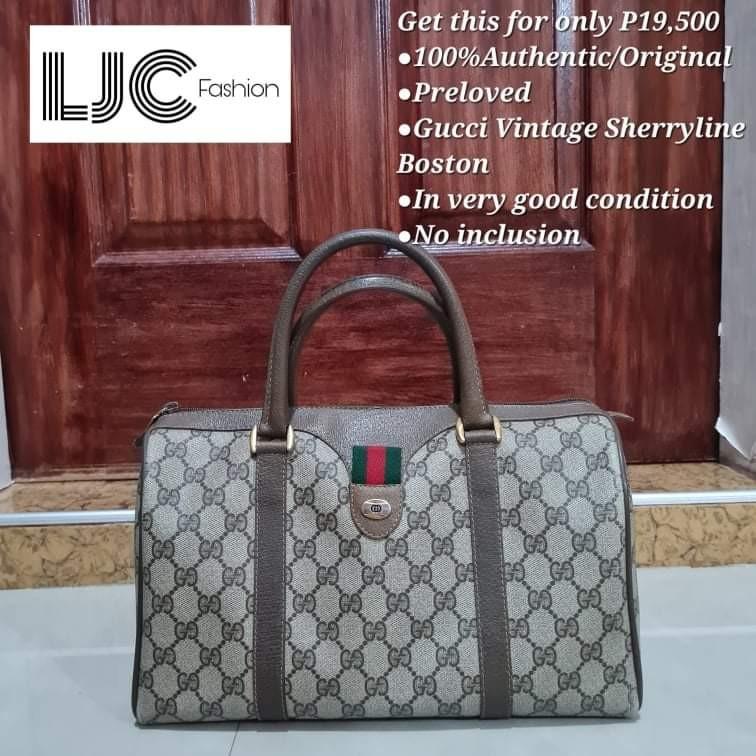 Vintage Gucci Sherry Line Bag, Luxury, Bags & Wallets on Carousell