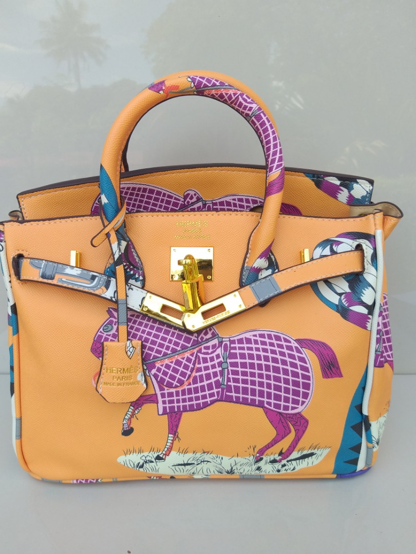 HERMES BIRKIN 30 ORANGE HORSE LEATHER BAG, Luxury, Bags & Wallets on