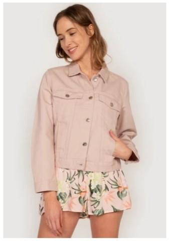 H\u0026M Denim Jacket Beige Pink, Women's 