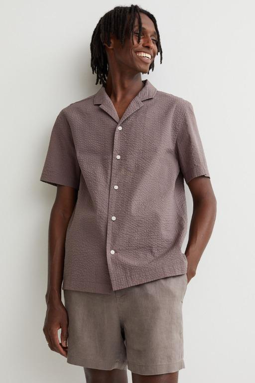 H M Premium Holiday Button up Short Sleeve Shirt Sale 50 OFF