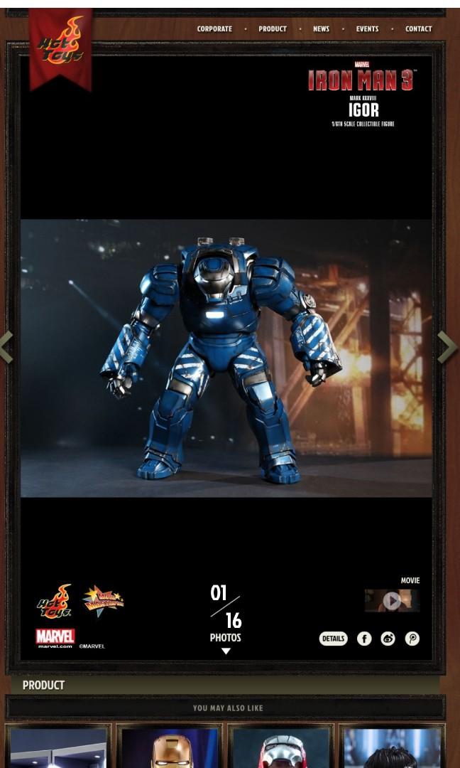 Hot toys iron man igor top