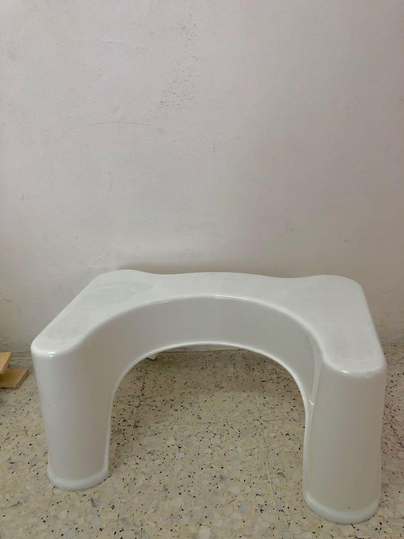IKEA white plastic toilet stool