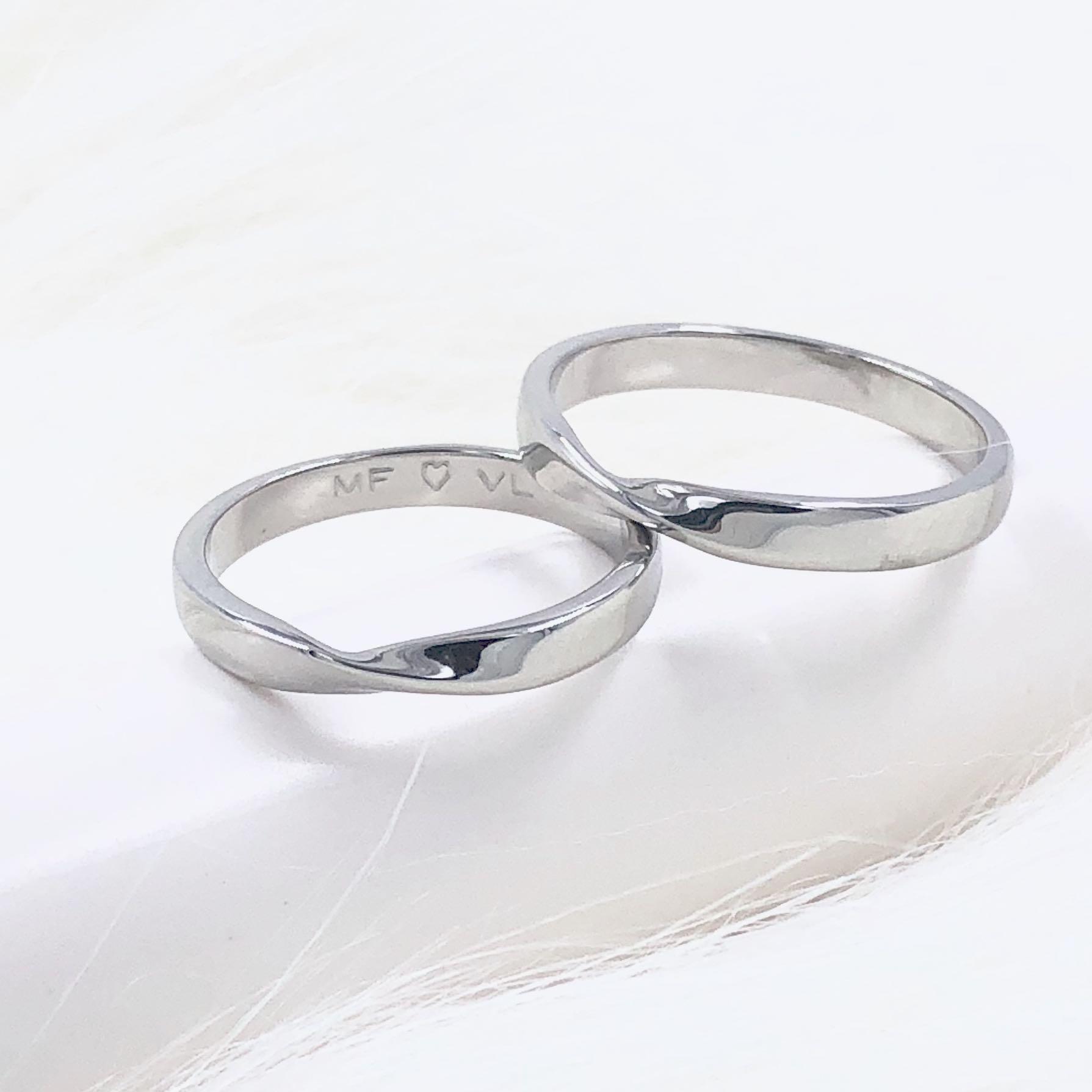 Love Promise Couple Finger Ring 2 pac and box free - Ring For Girls