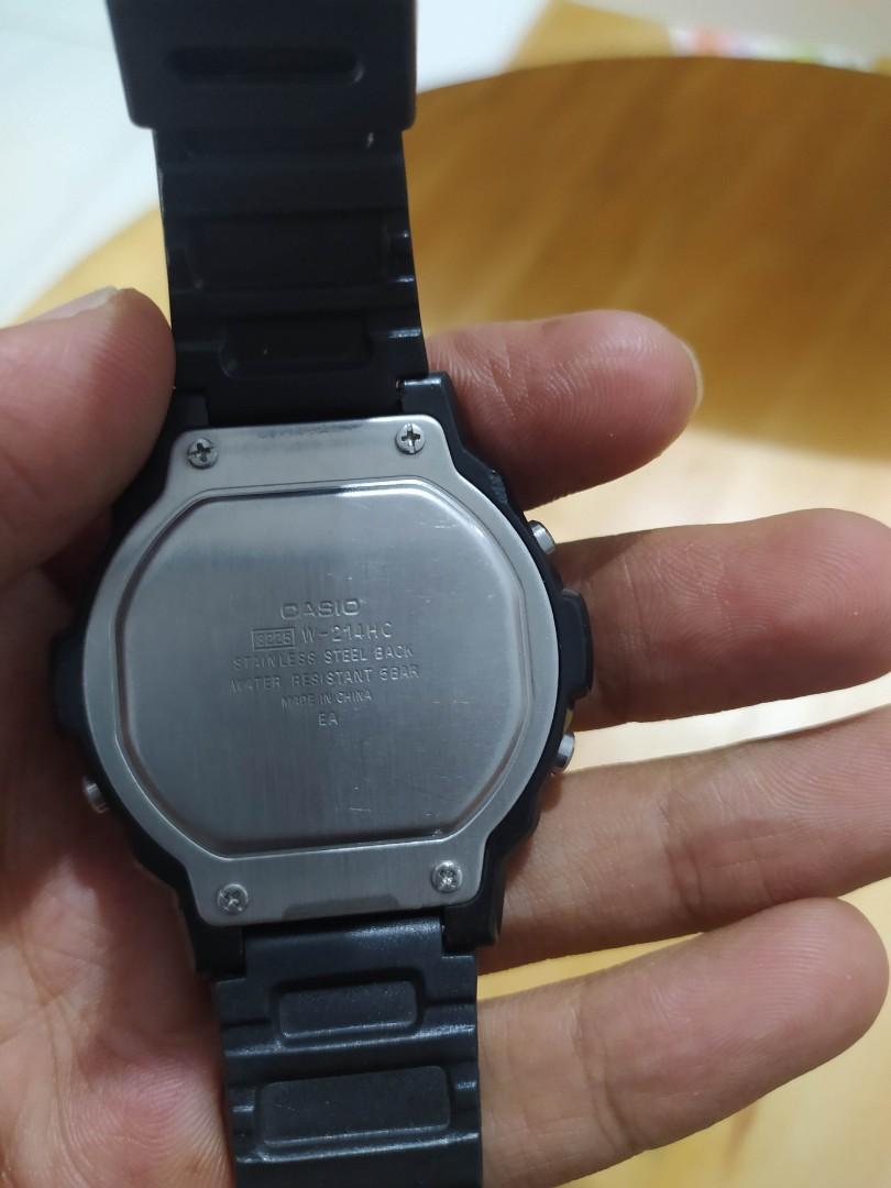 Casio W 214 HC Original, Fesyen Pria, Jam Tangan di Carousell