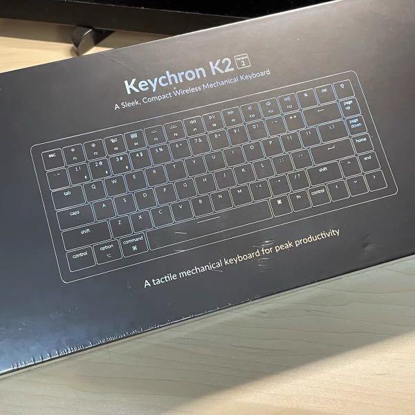 Keychron K2v2茶軸RGB 熱拔版(Hot-swappable) 機械鍵盤, 電腦＆科技