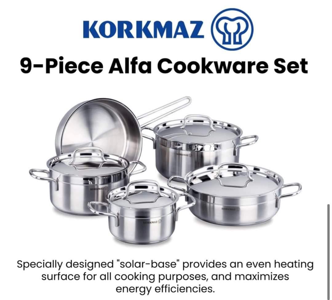 Korkmaz Alfa 9 Piece Cookware Set