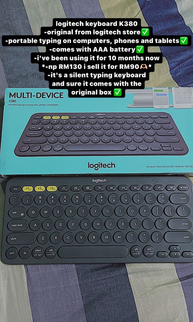 Logitech Keyboard K380, Computers & Tech, Parts & Accessories, Computer