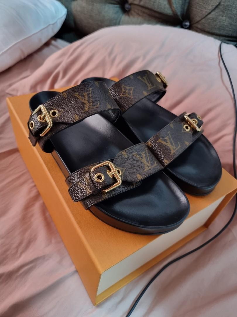 Louis Vuitton Bom Dia Mule sandals, Luxury, Apparel on Carousell
