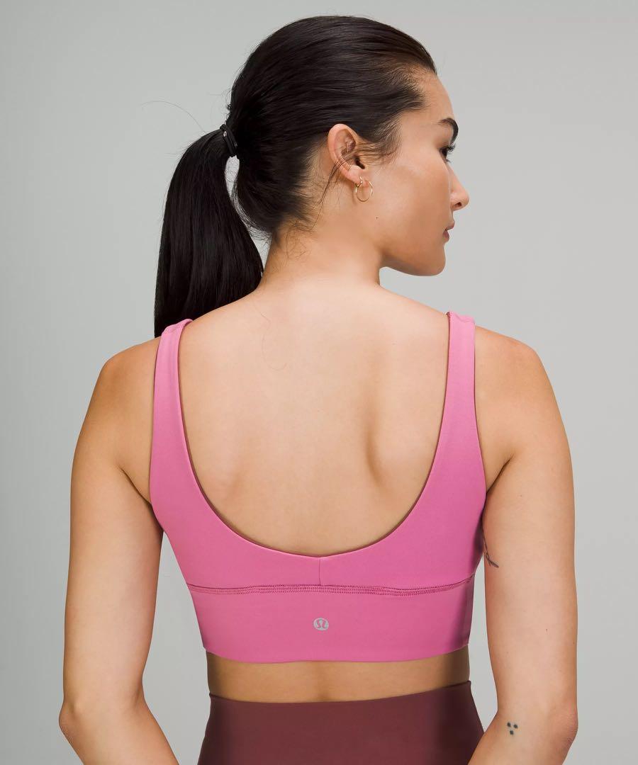 12) Lululemon Align Reversible Bra Silver Blue/ White Opal