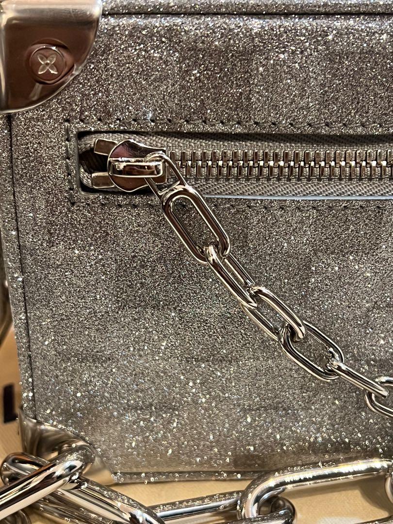 Louis Vuitton Mini Soft Trunk Glitter Silver in Cowhide Leather