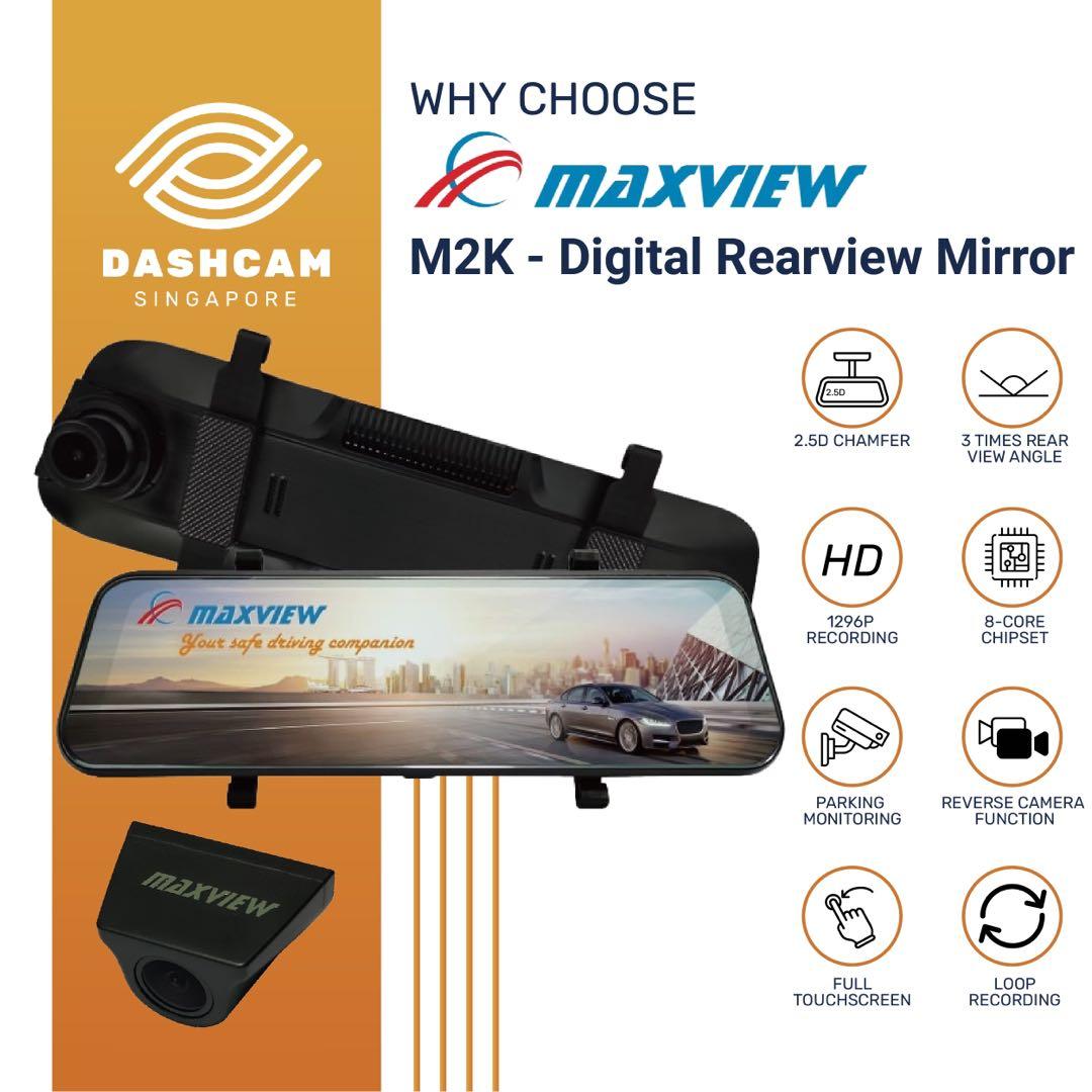 Maxview M2K Digital Rearview Mirror [Product of Singapore] Mirror