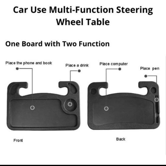 Multifunction steering wheel table, Auto Accessories on Carousell