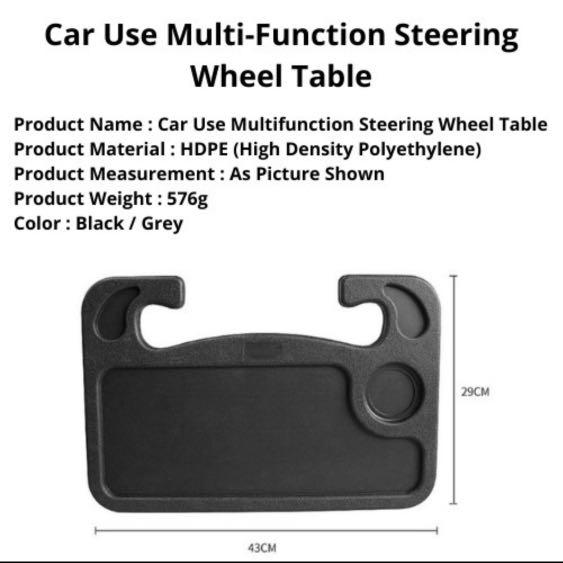 Multifunction steering wheel table, Auto Accessories on Carousell