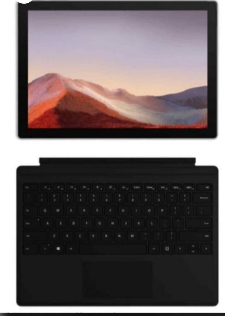 Microsoft Surface Pro 7 Black i7 / 16GB RAM / 256GB SSD + Keyboard ...