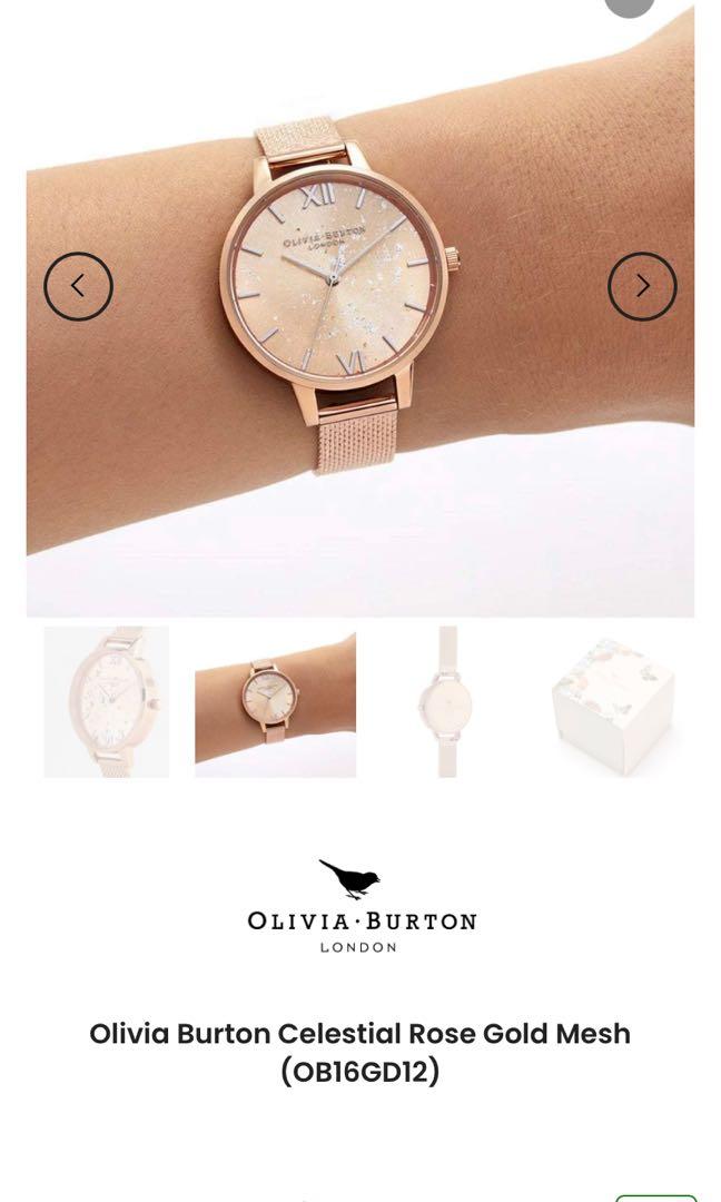 Olivia Burton Celestial Rose Gold Mesh OB16GD12