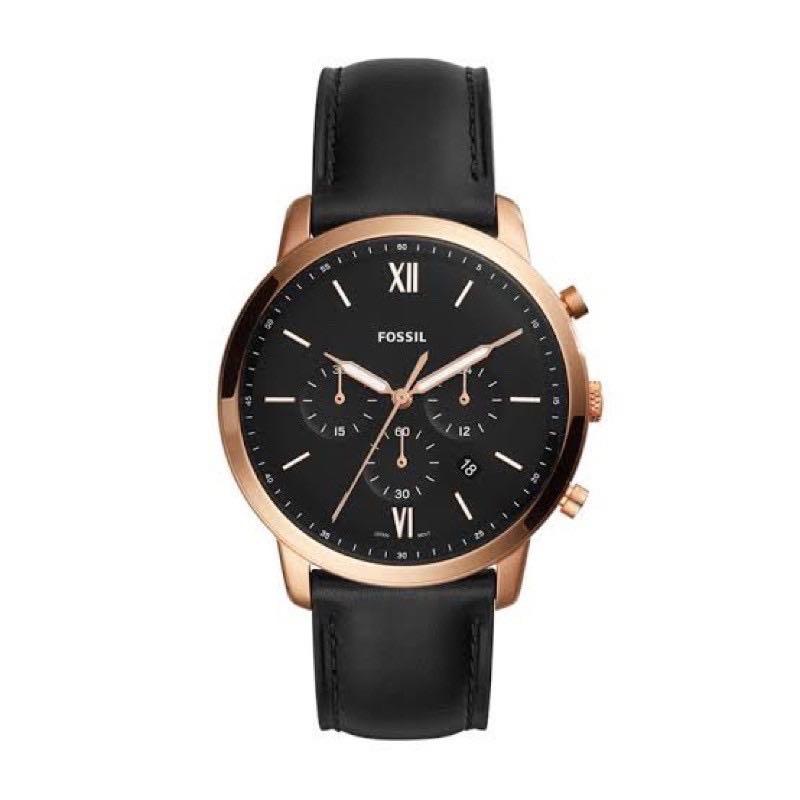 Fossil Watch Men Black Rosegold FS5381 