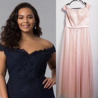Pink Dress with Lace - Size S