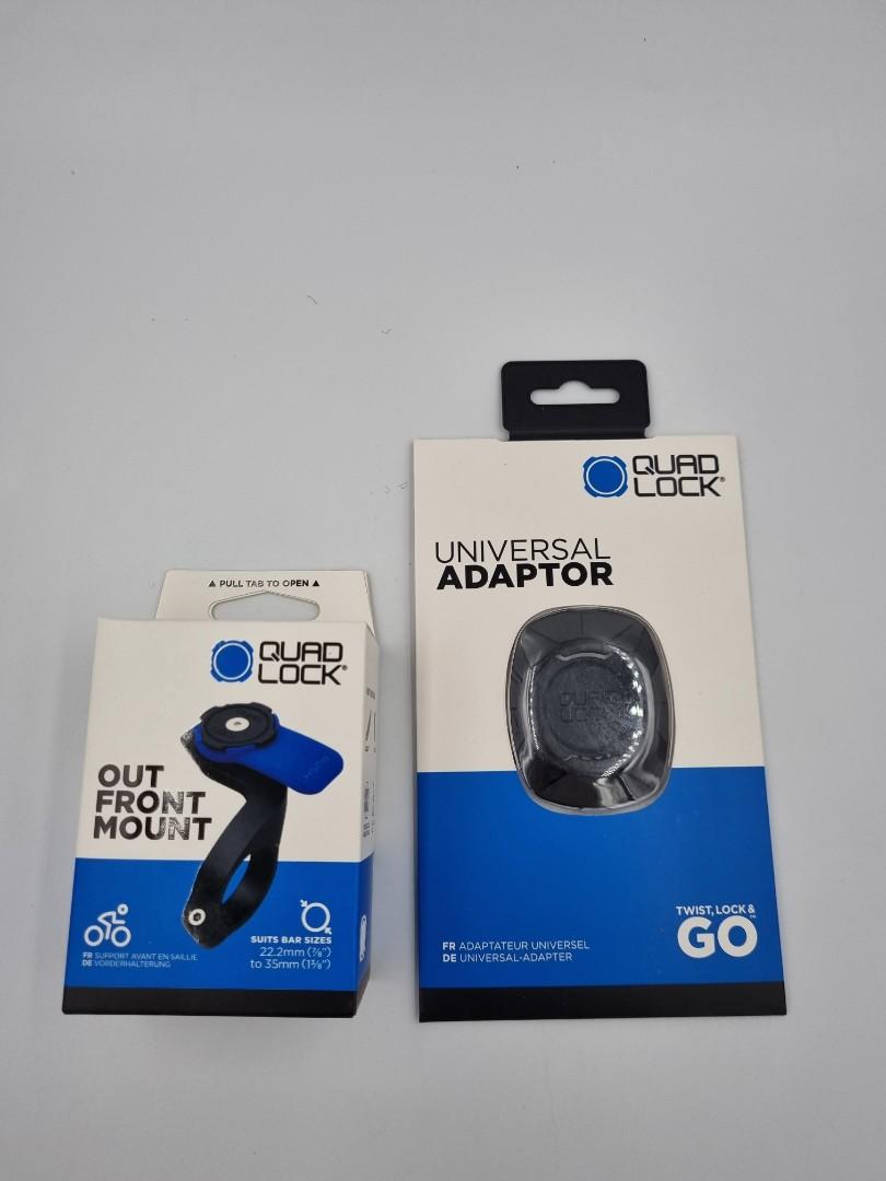 Quad Lock Out Front Mount For Bicycle and Universal Adapter