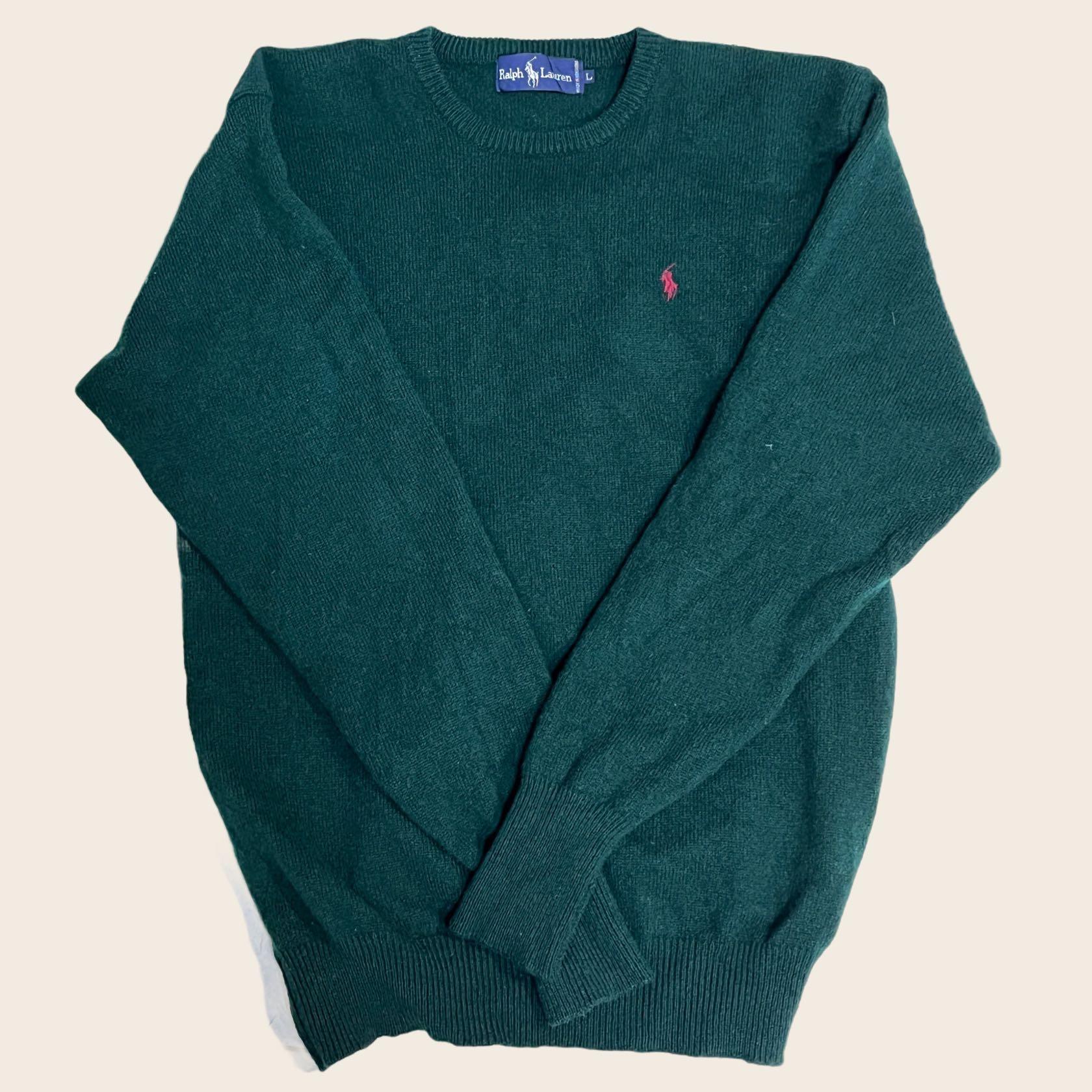 Ralph lauren green best sale jumper