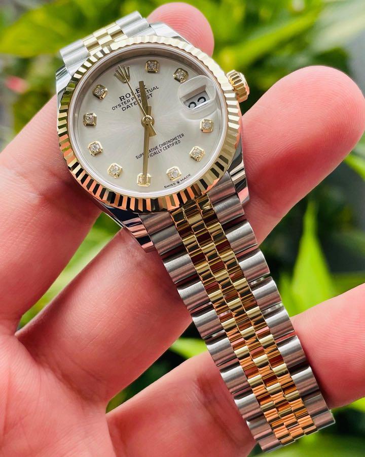 Rolex Datejust 31mm Stainless Steel and Yellow Gold 278273 Silver Diamond Jubilee