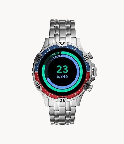 Fossil Gen 5 Smartwatch Garrett HR Stainless Steel 46mm FTW4040