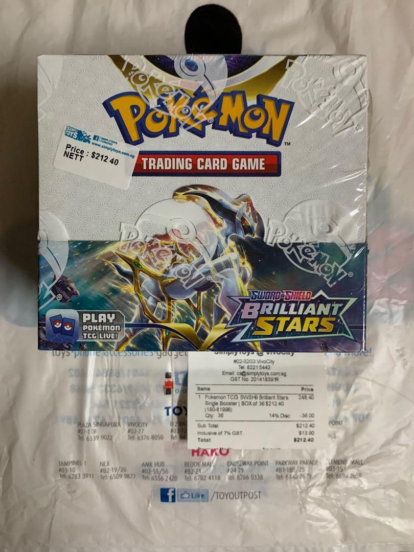Reserved) Pokemon TCG Sword & Shield Brilliant Stars Booster Box, Hobbies &  Toys, Toys & Games on Carousell