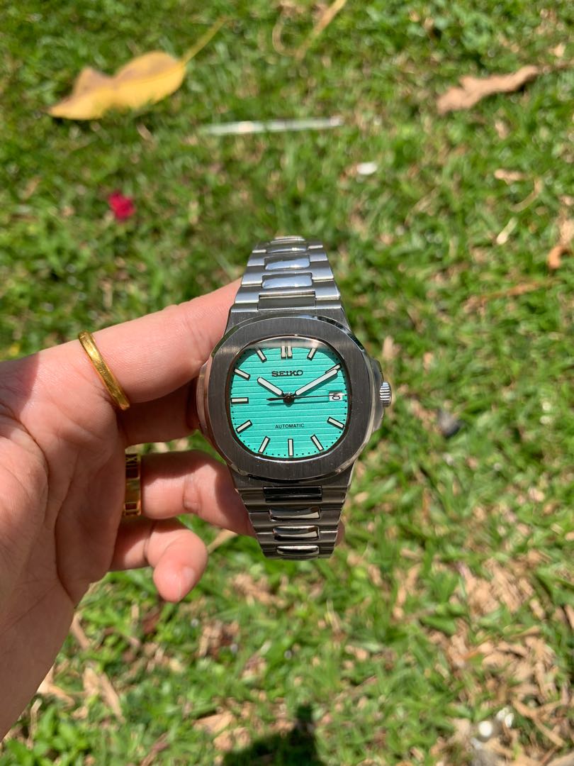 Seiko Mod - Tiffany blue naut build, Men's Fashion, Watches & Accessories,  Watches on Carousell
