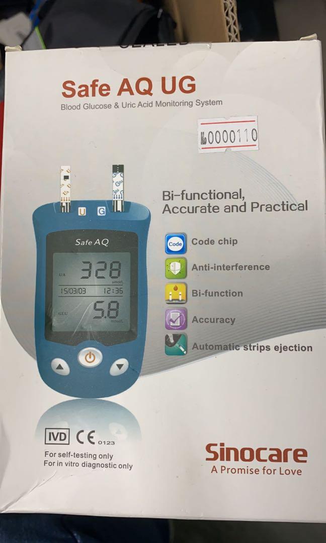 Sinocare Blood Glucose Uric Acid Meter