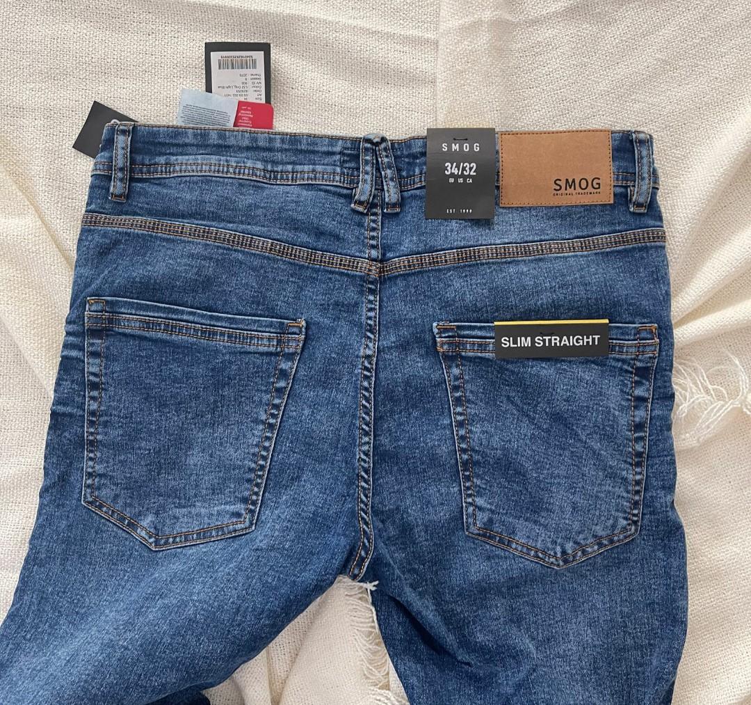 Smog original stretch jeans pants man, Fesyen Wanita, Pakaian Wanita,  Bawahan di Carousell