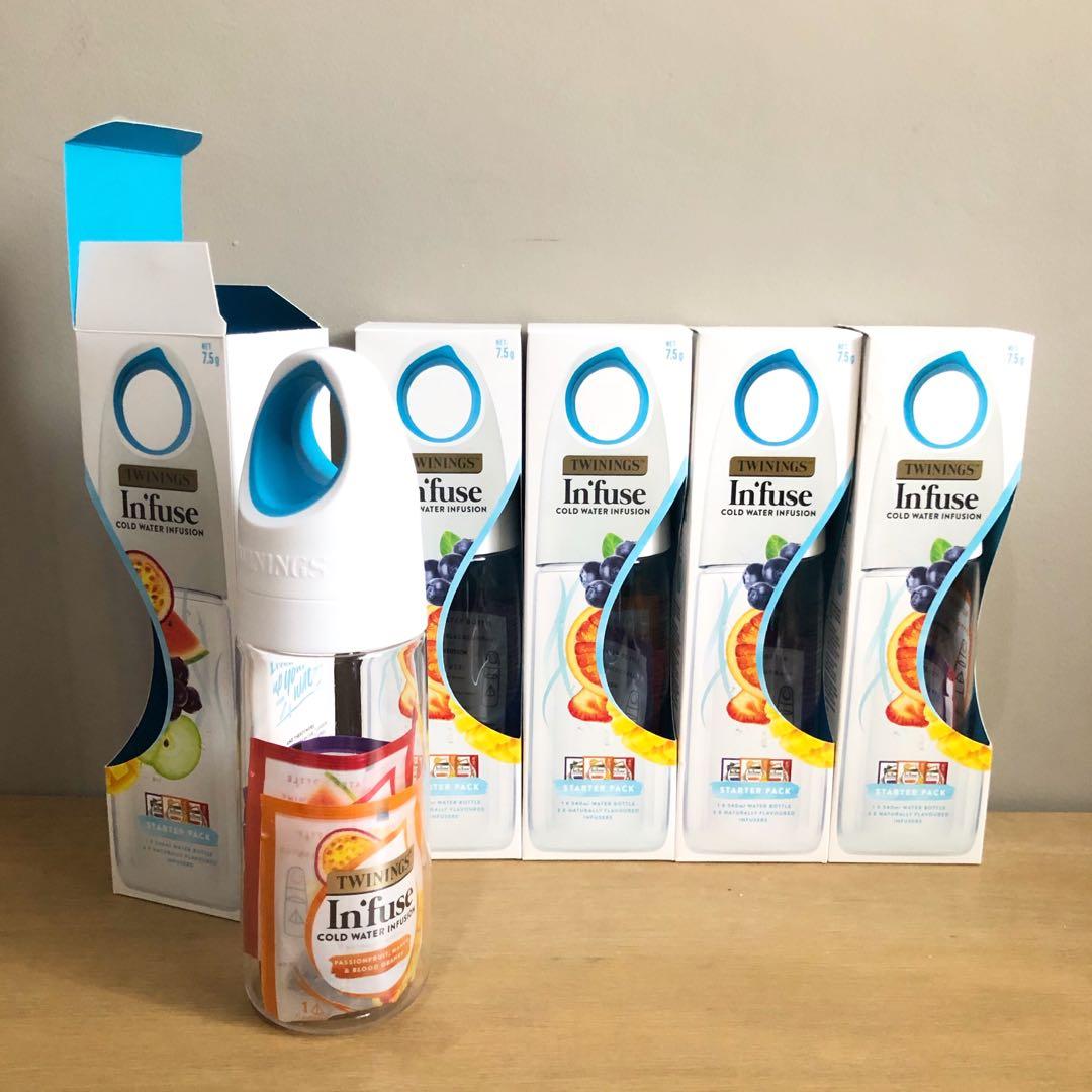 Twinings In’fuse starter kit (cold) (Category: Water Bottles & Tumblers) located in Marikina City. Submitted by sim_29 (Listing ID 1151022756, Image 1). Description: With 3 infusers to expire 4/22 but you can buy infusers in any supermarket. .