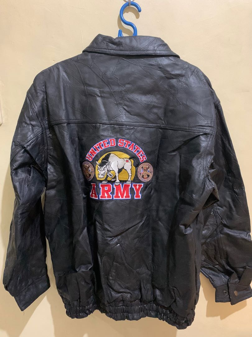 US Army leather jacket, Men's Fashion, Coats, Jackets and Outerwear on ...