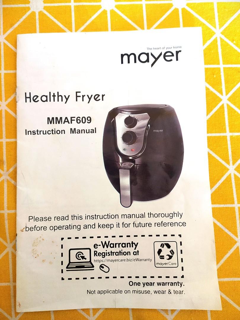 Used Mayer Air Fryer 3L for Sale, TV & Home Appliances, Kitchen