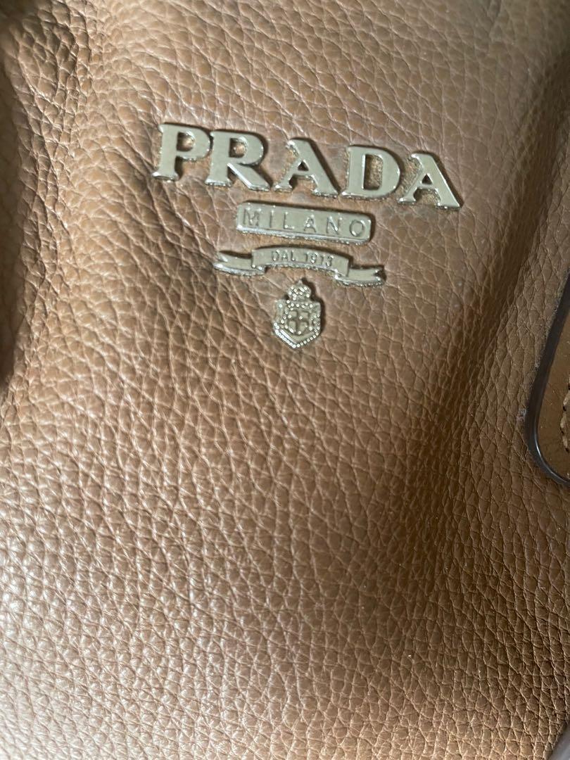 [used]-Authentic PRADA Vitello Phenix BN2419 Leather Tote Bag