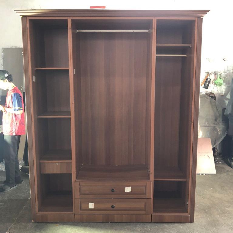 Wooden Big 3 Door Wardrobe Almari Pakaian 3 Pintu Kayu Besar