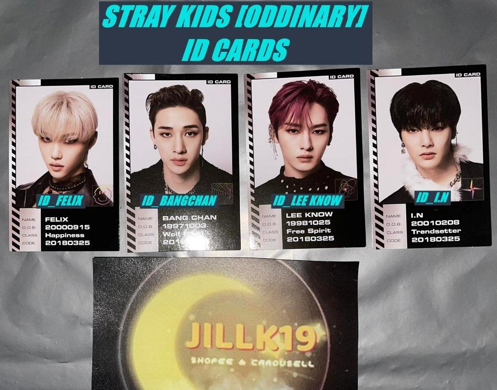 [WTS] STRAY KIDS ODDINARY PHOTOCARDS MANIAC PHOTOCARDS / ID CARD