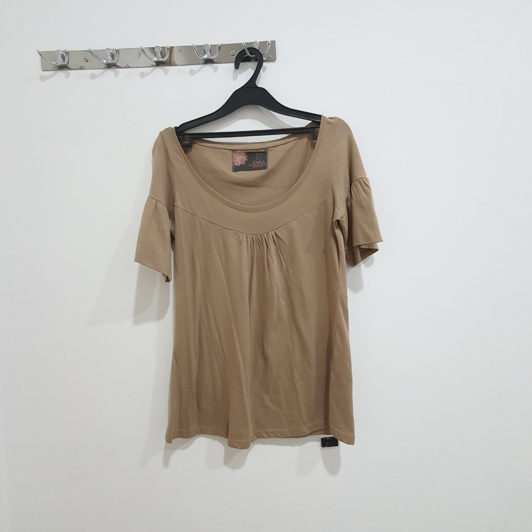 Zara Brown Long Sleeve Shirt #MarchSale 