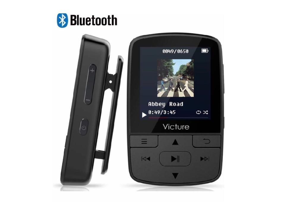 عصير اجعلها مسطحة شركة  13290) Victure Bluetooth MP3 Player 16GB Clip Sport Portable Lossless Sound  Hi-Fi Music Player With Headphone FM Radio Voice Recorder, Support up  128GB, Audio, Portable Music Players on Carousell