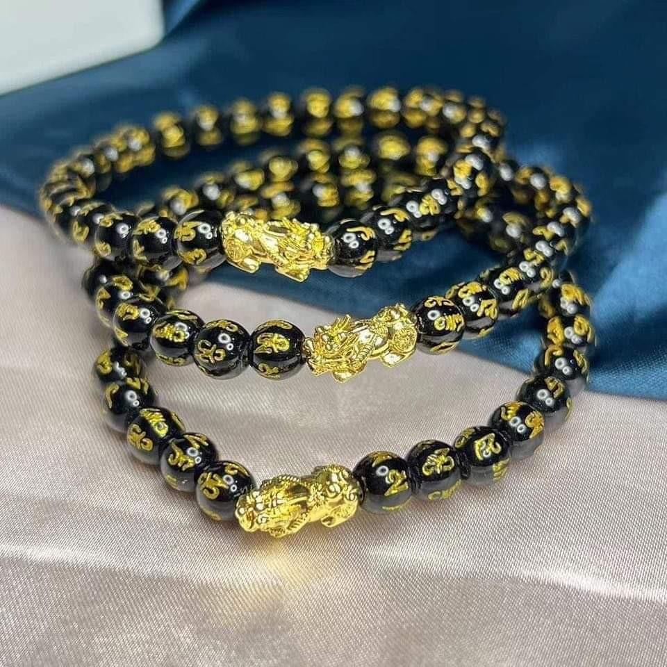 18k Real Saudi Gold Piyao Bracelet for Wealth and Lucky Charm, Women's