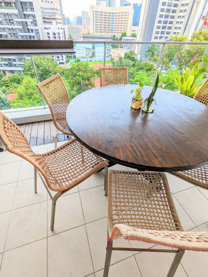 6 IKEA Rattan Dining Chairs, Furniture & Home Living, Furniture, Chairs