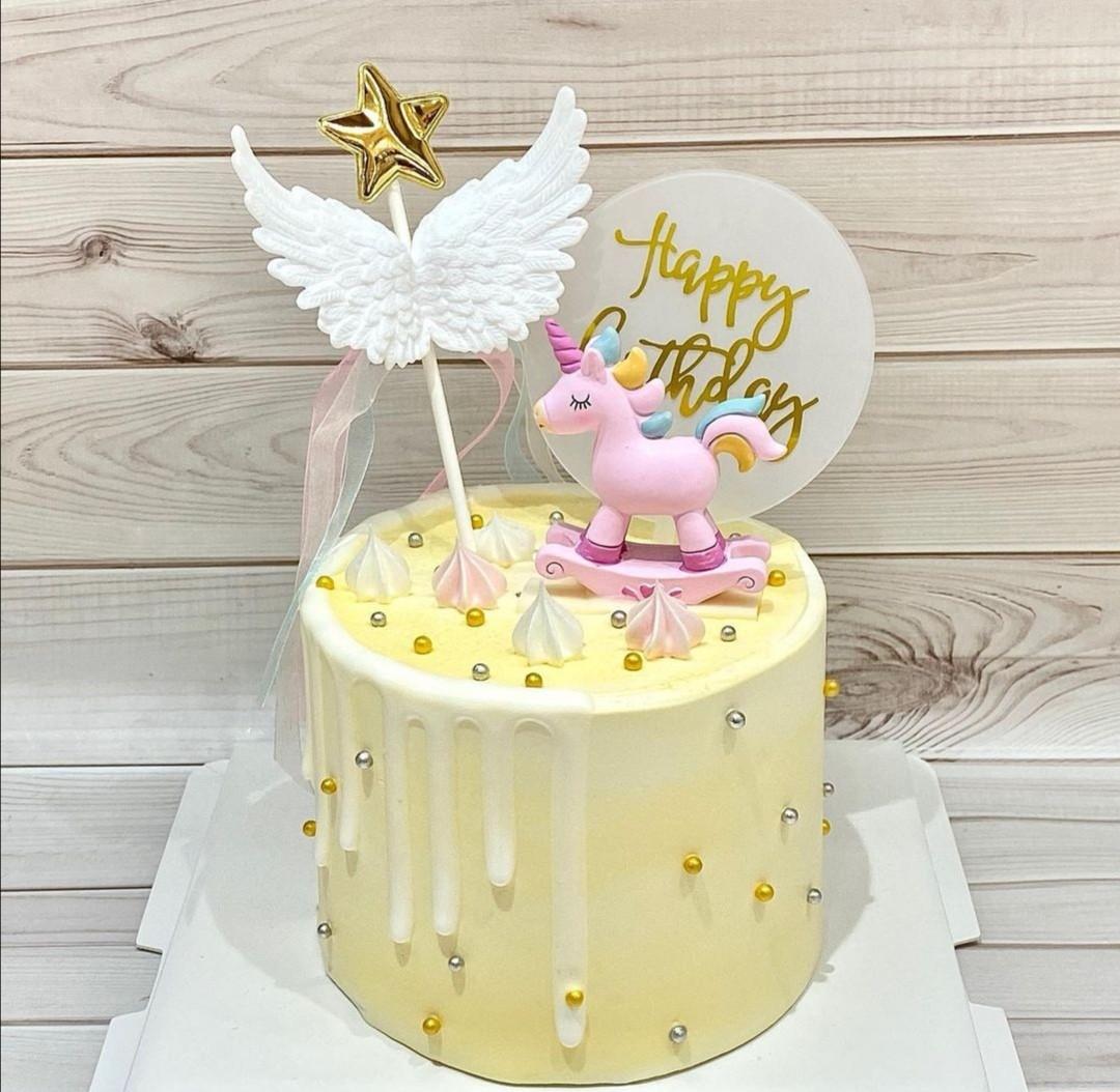 天使小馬生日蛋糕 包運送 Joho Mall 嘢食 嘢飲 禮品籃和禮籃 Carousell
