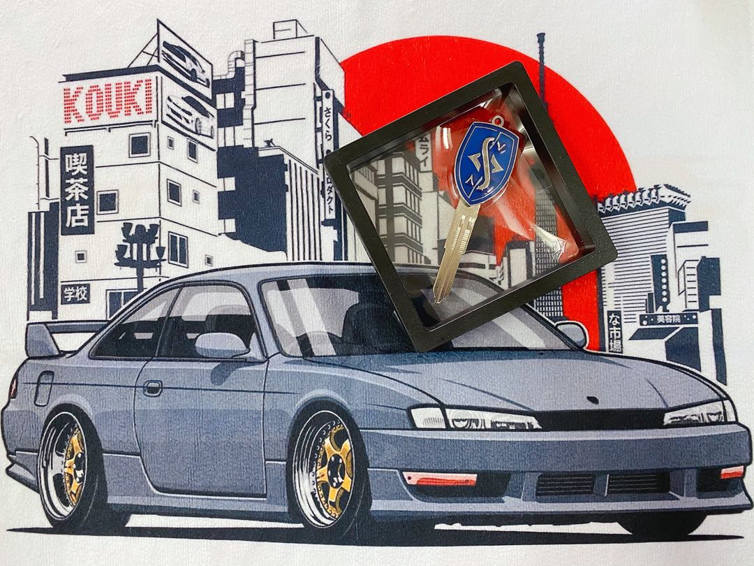 日產nissan Silvia S14 全新silvia S 章未開牙車匙 合日產飛雞s14 藍色 汽車配件 改裝 內外零件 Carousell