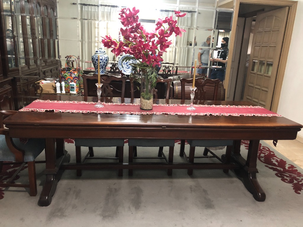 Antique/Vintage 8Seater Narra Dining Table, Furniture & Home Living
