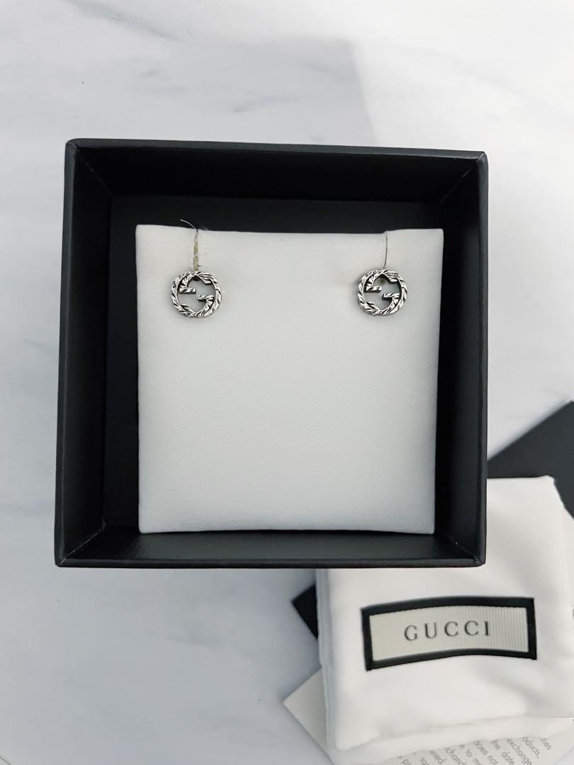 Interlocking g on sale earrings in silver