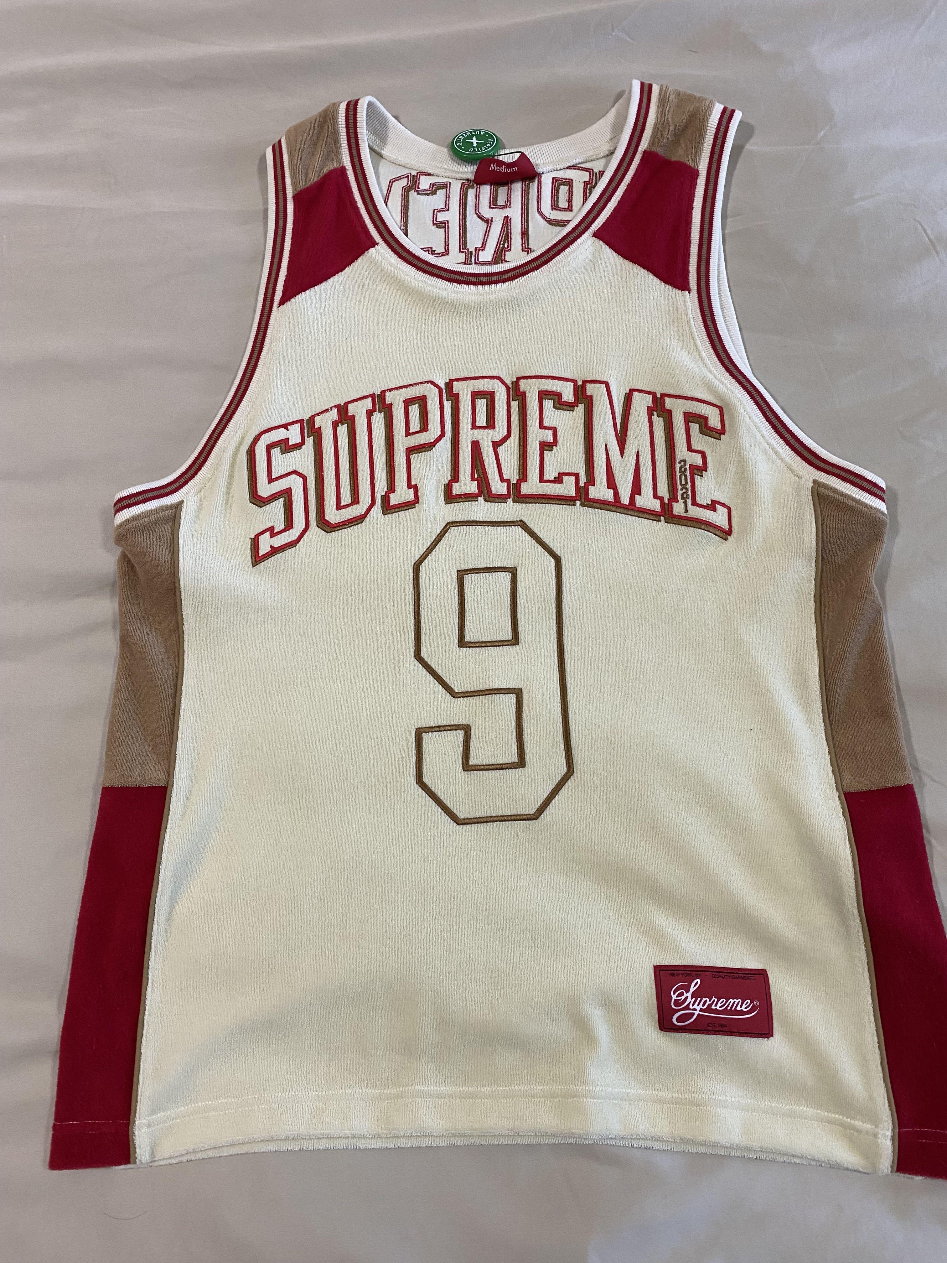 Supreme Terry basketball jersey in stone, Men's Fashion, Tops