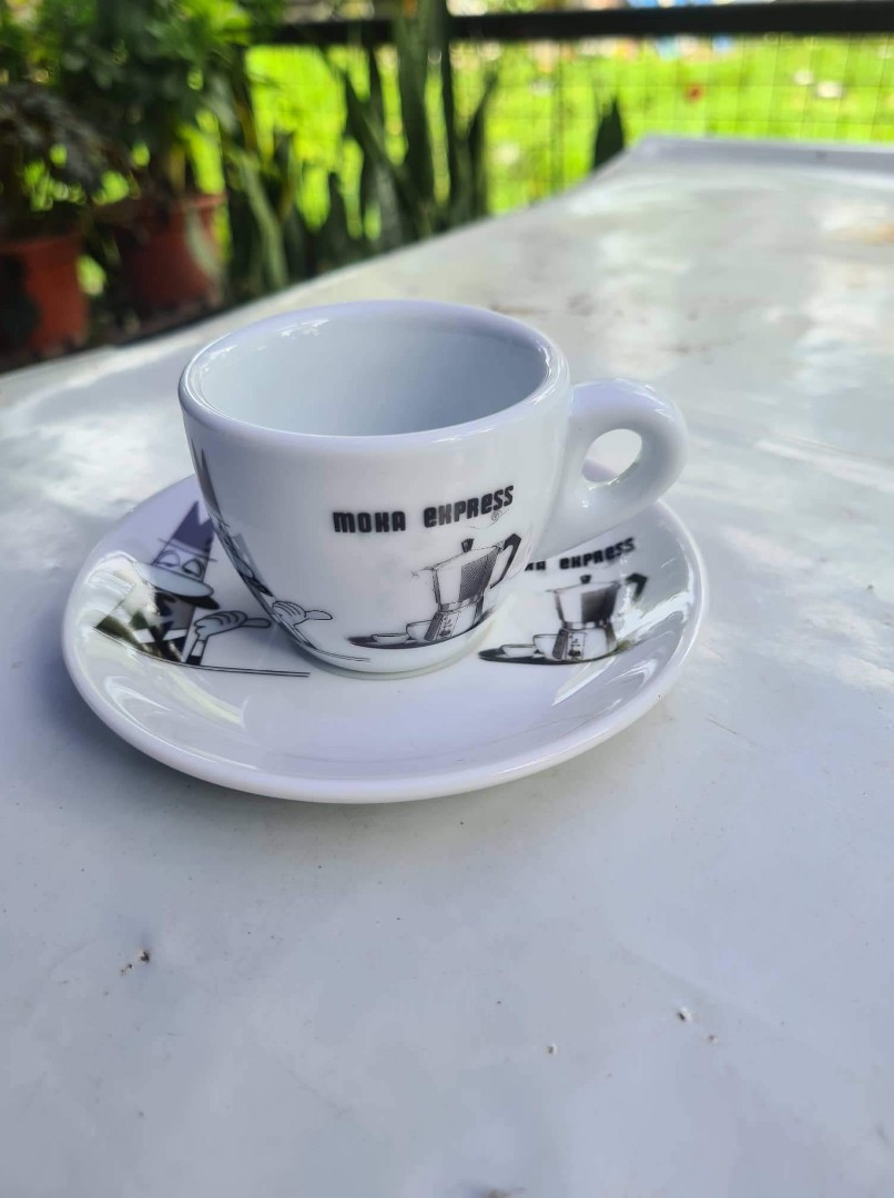 Bialetti Espresso Cup and Saucer, Furniture & Home Living, Kitchenware & Tableware, Coffee & Tea