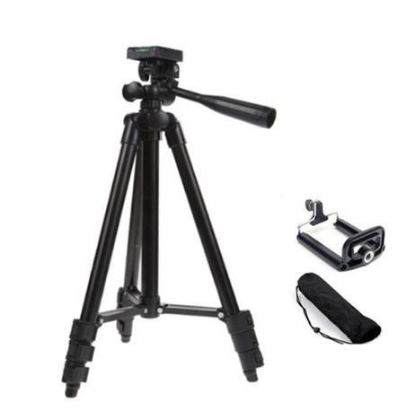 TF-3120 Tefeng Tripod For Camera With Bluetooth Remote And Adapter For iPhone Samsung And More Smartphones Noir