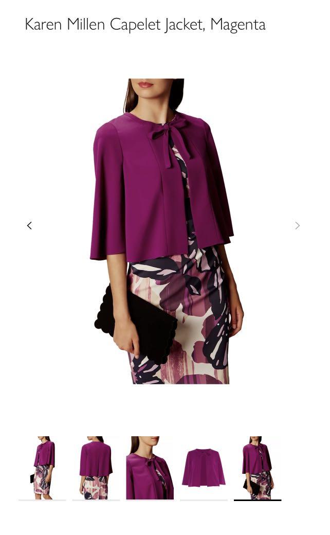 BNWT Karen Millen CROP CAPE JACKET, Women's Fashion, Coats