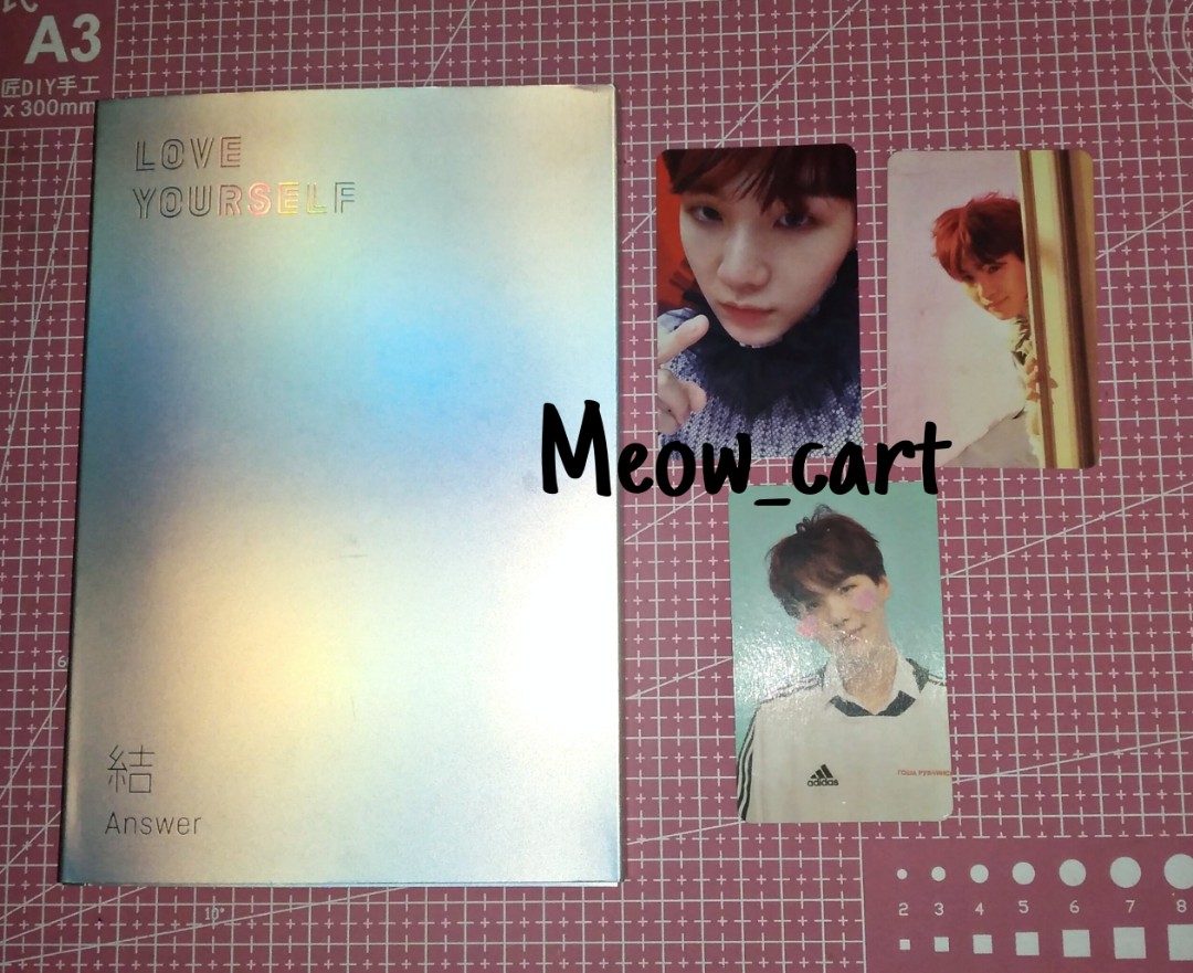 BTS Love Yourself Answer Album With Suga Yoongi Old Press Photocard