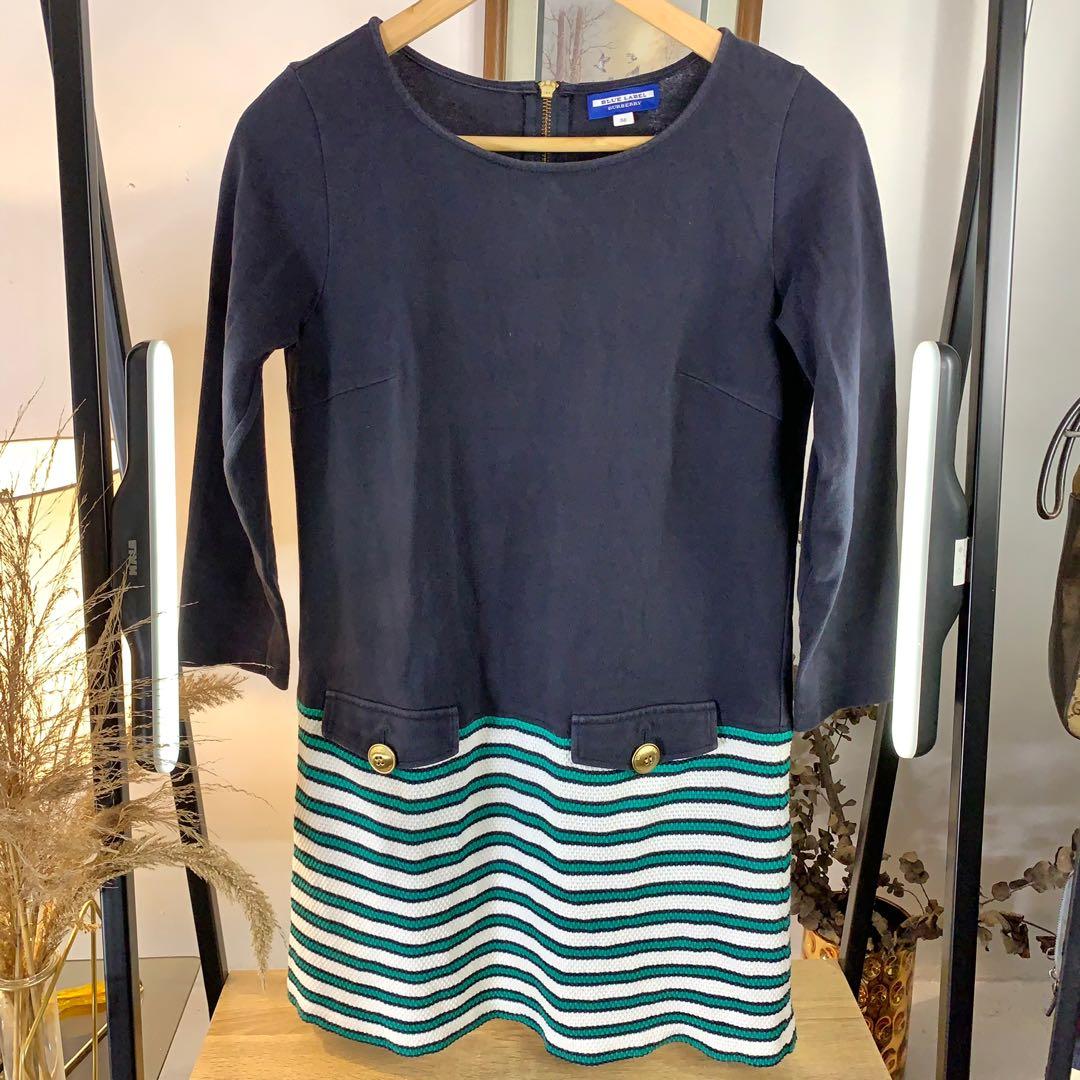 Burberry dress navy blue cheap