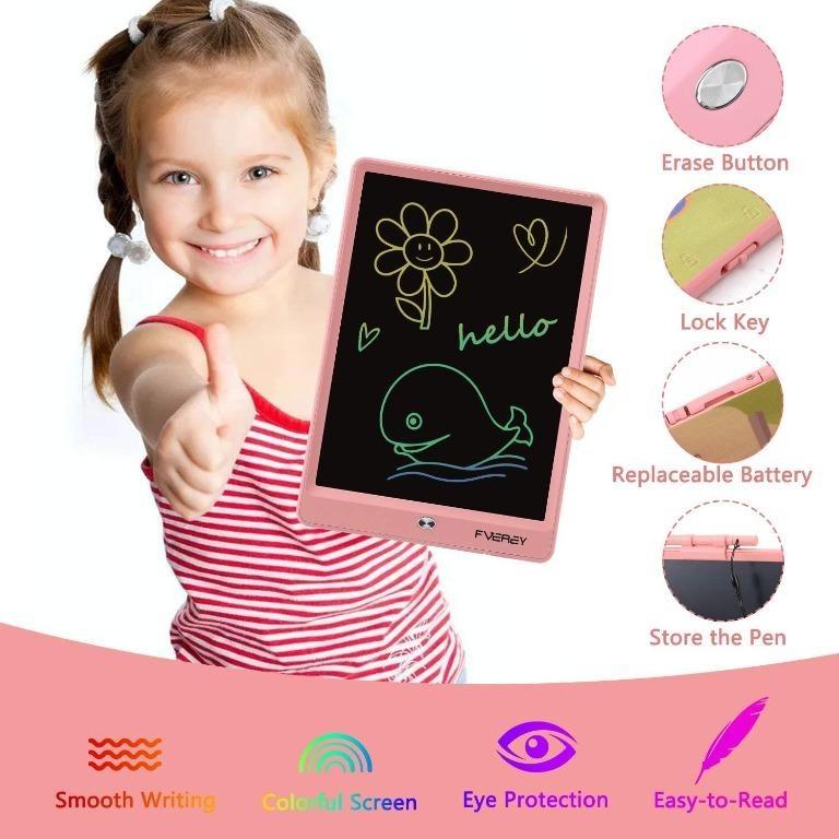 LCD Writing Tablet 10 Inch Drawing Pad, Colorful Screen Doodle Board for  Kids, Traveling Gift Toys for 2 3 4 5 6 Year Old Boys and Girls